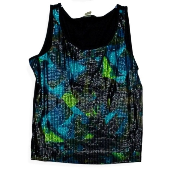 [B1] Peter Nygard Mosaic Multicolor Sleeveless Top $49, Size Large - Picture 7 of 7